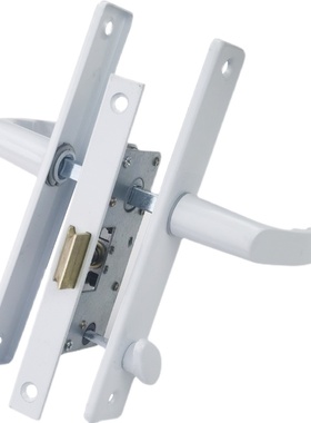 塑钢平开门把手锁6325室内门锁厕所反锁门锁白色老式平开门执手锁