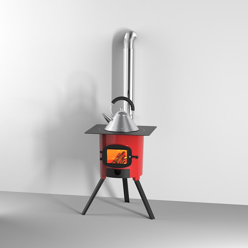 珐琅彩铸铁取暖炉小壁炉冬v天柴煤取暖炉家用新型精工农村柴火灶