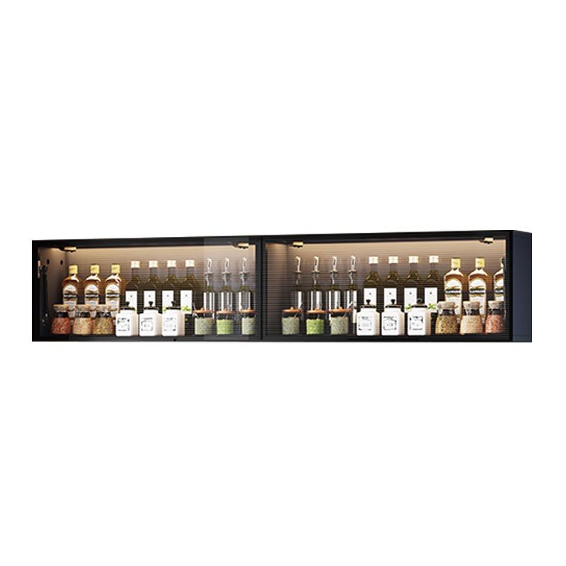 吊柜墙壁橱柜家用厨房壁橱玻w璃收纳储柜现代简约壁挂小吊柜铝合