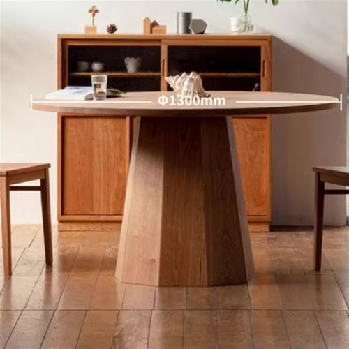 圆桌桌腿支架实木桌子腿餐桌大理石洞石底座中式复古大板茶桌桌腿