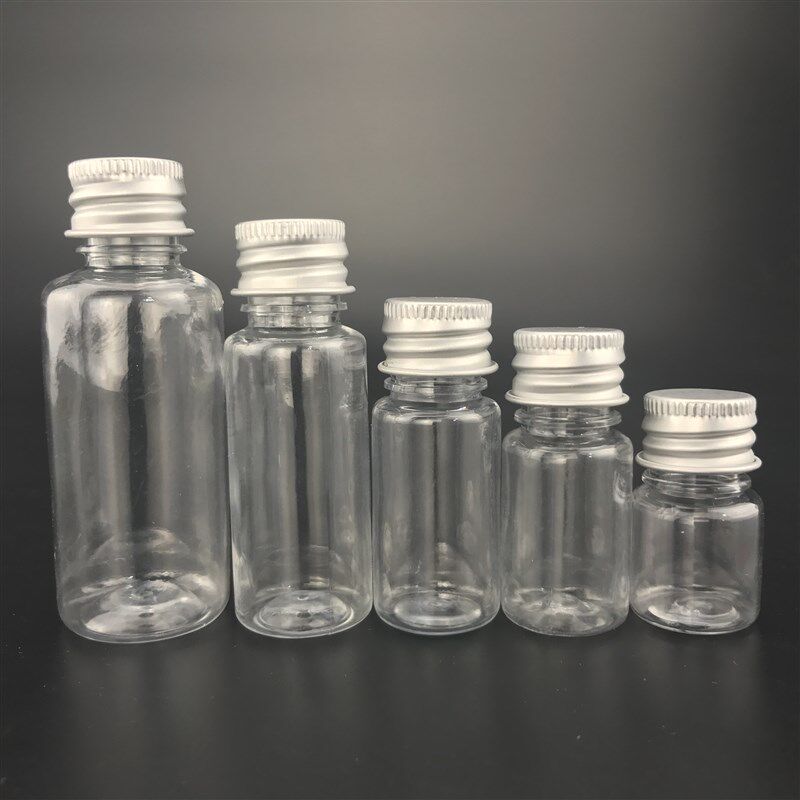 10ml/20/30/50/100ml毫升试样瓶 透明塑料液体样品分装空瓶子铝盖