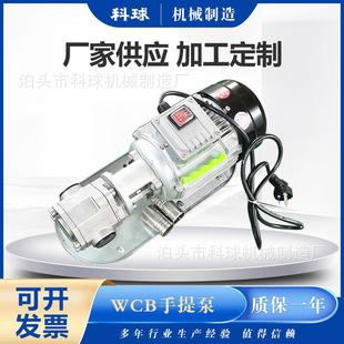 WCB微型手提泵便携式 380V电动抽柴油机油自吸泵 小流量齿轮泵220V