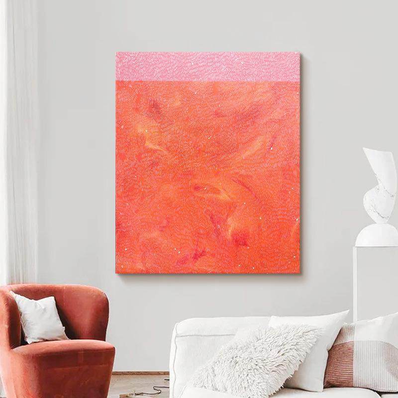 橘红色抽象肌理画餐厅意式极简装饰画客厅纯手绘油画玄关色块挂画,纺织面料/辅料/配套,纺织机械配件,淘宝优惠券,粉丝福利购,淘宝优惠卷