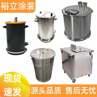 不锈钢供粉桶方形粉桶圆形硫化桶静电喷塑机流化桶大容量集中供粉