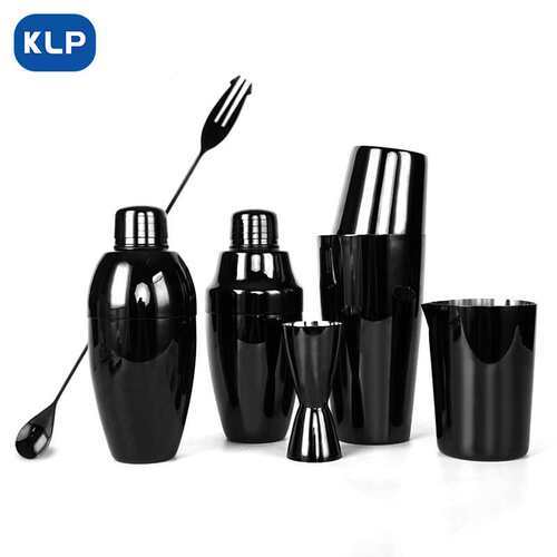 KLP不锈钢调酒器镜系列黑钛款调酒套装摇酒壶酒吧调酒师器具新款