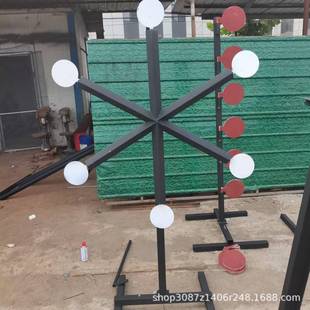 防弹钢板切割胸环靶半身靶防弹插板加防弹板六头靶风车靶起倒靶
