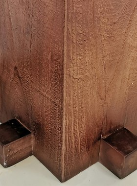 原侘墩底座木寂风民形柱子雕塑方宿茶室客厅玄关用落地复古风摆件