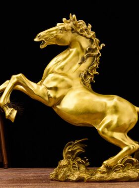 全厅马摆件家居饰品简铜装饰现代客约创意招财马办公室工艺礼品摆