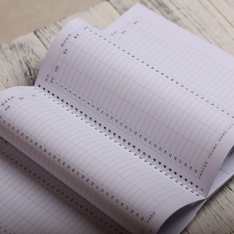 古筝上课员工学生琴行学习上班下班打卡考勤签到本用人单位登记簿