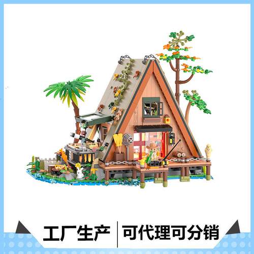 砖也mini颗粒拼装积木6028森林木屋系列街景建筑模型玩具