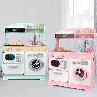 儿童木质玩具过家家仿真餐厨房类套装家用玩具3-4-5岁学习玩具