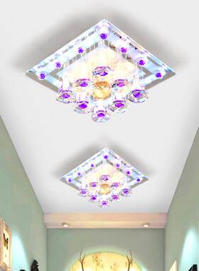 走廊灯天花灯过道花形现代简约大方水晶灯客厅餐厅走廊灯入户灯饰