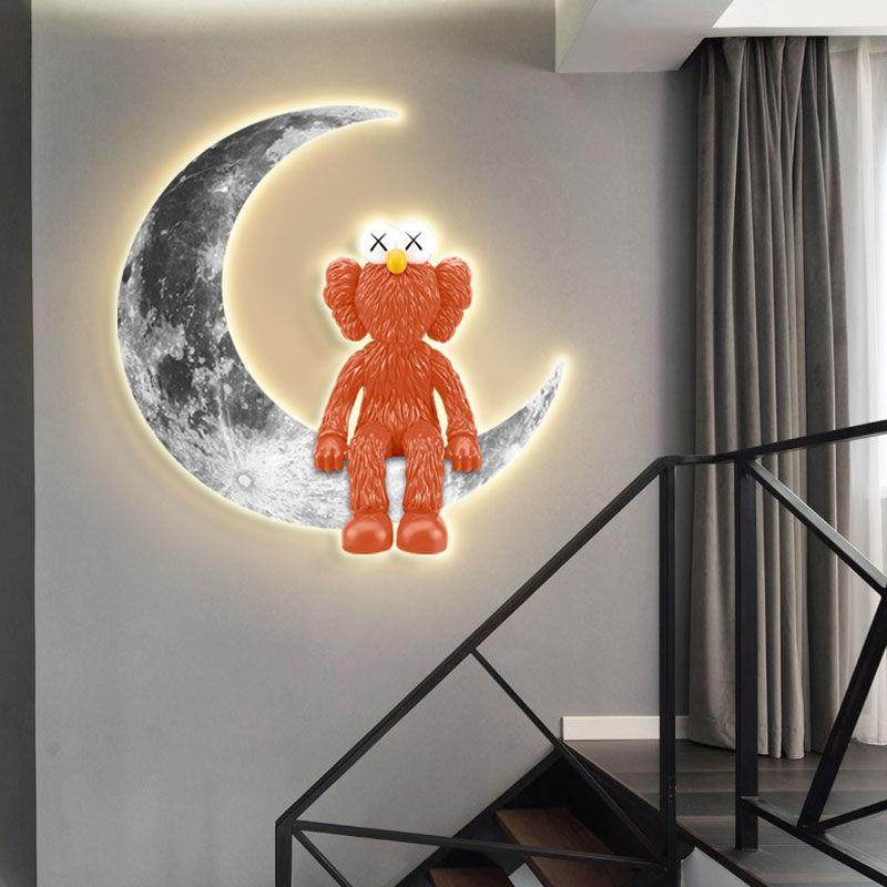 LED精雕氛围灯光画儿童房装饰画卡通挂画轻奢壁画入户玄关画,金属材料及制品,金属加工件/五金加工件,淘宝优惠券,粉丝福利购,淘宝优惠卷