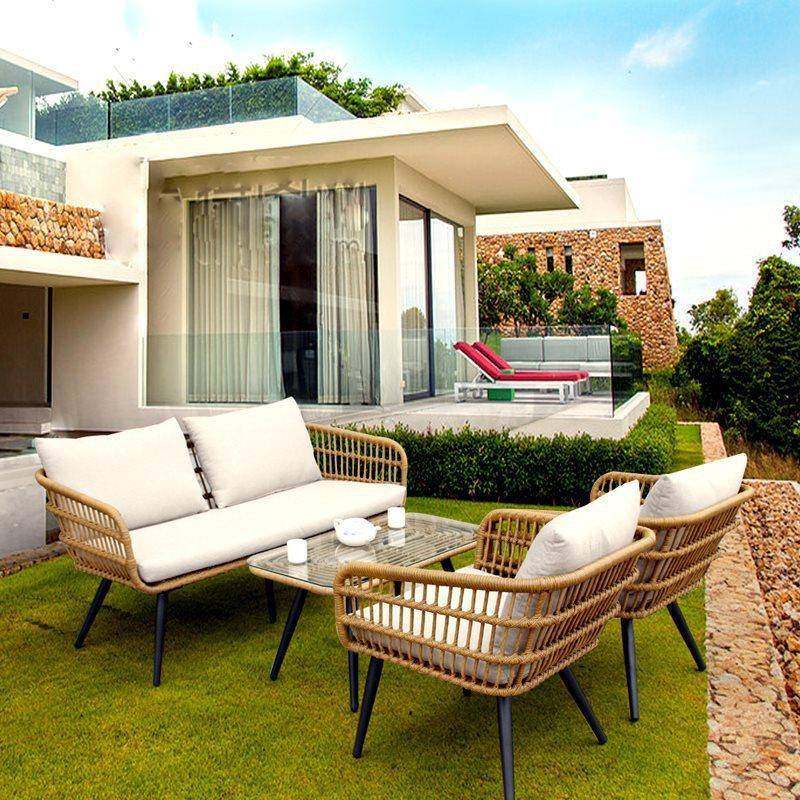户外藤椅沙发组合阳台售楼部北欧庭院室外防水休闲家具藤编沙发椅,金属材料及制品,金属加工件/五金加工件,淘宝优惠券,粉丝福利购,淘宝优惠卷