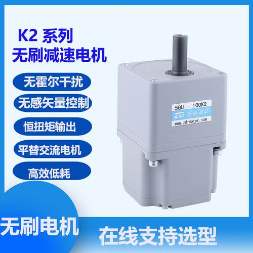 中大高压无感无刷电机220VK2系列平替微型交流电机齿轮减速电机
