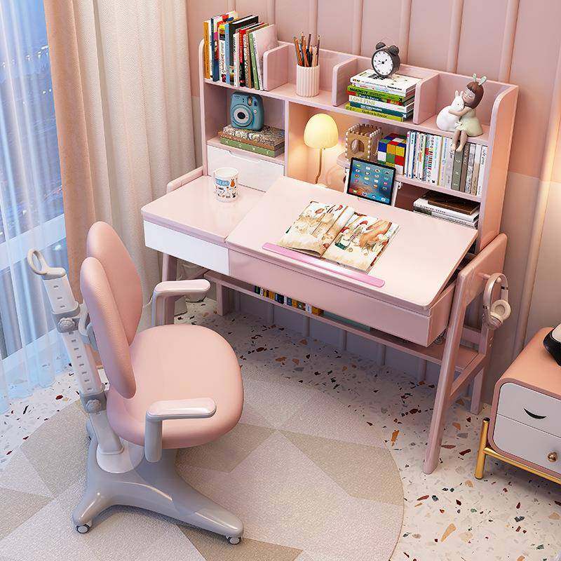 儿童学习桌椅套装可升降实木书桌书架组合一体家用卧室学生写字桌,清洗/食品/商业设备,风口/风叶/风机配件,淘宝优惠券,粉丝福利购,淘宝优惠卷
