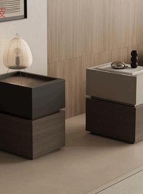 Ehd床头柜床头简约现代床边柜收纳小型卧室家用轻奢高级实木储物