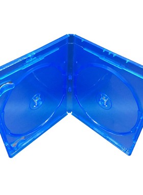 优质超厚单双碟装蓝光DVD光盘盒 光碟盒cd盒浅蓝色可插封面10厘米