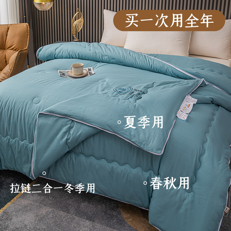 大豆纤维子母被二合一拉炼款保暖加厚双胎棉被芯2023新款冬季铺垫,床上用品,化纤被,淘宝优惠券,粉丝福利购,淘宝优惠卷