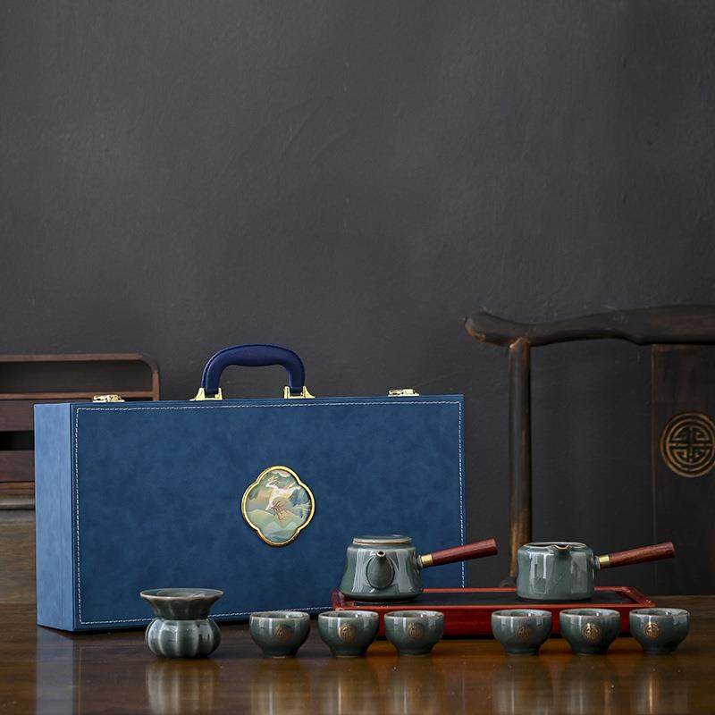 汝窑茶具套装双侧把茶壶轻奢功夫高档陶瓷小茶杯茶水分离,鲜花速递/花卉仿真/绿植园艺,割草机/草坪机,淘宝优惠券,粉丝福利购,淘宝优惠卷