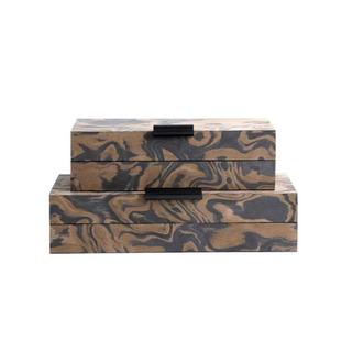 新中式收纳盒样板间客厅展示柜酒柜装饰品陈列软装搭配开放格摆件