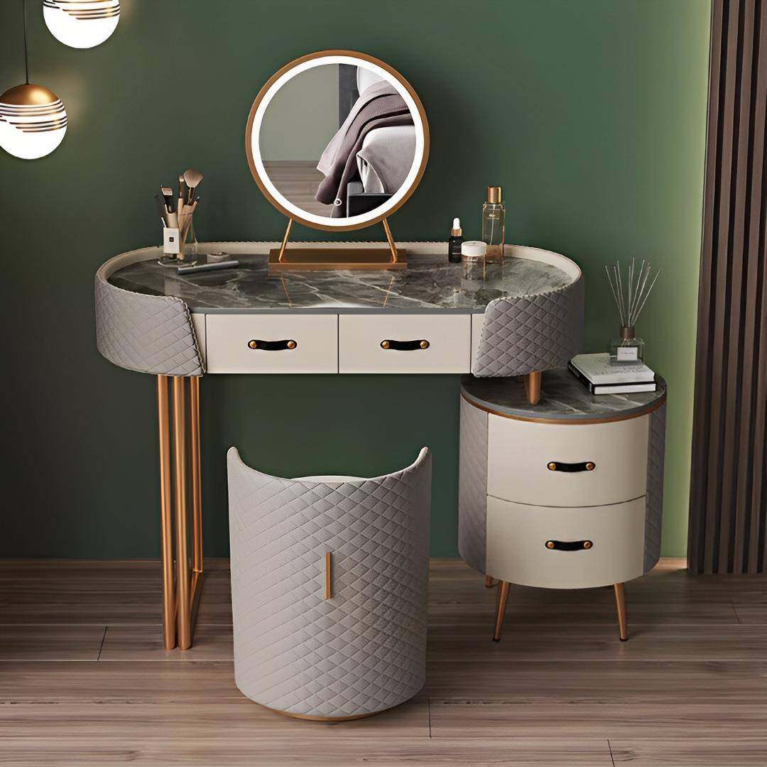 意式轻奢梳妆台家用床头现代简约化妆台高颜值床边储物柜化妆桌子,电子元器件市场,其它元器件,淘宝优惠券,粉丝福利购,淘宝优惠卷
