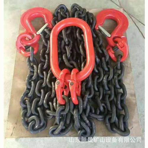山东泰安实体厂家现货各种高强度锰钢起重链条组合吊索具
