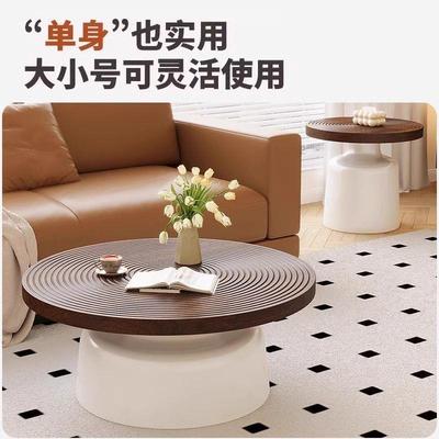茶几现代简约2025感小碳素钢家用圆形茶几轻奢客厅新款高级小户型