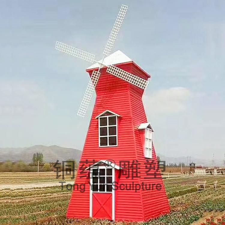 大型玻璃钢风车雕塑景区大型风车雕塑装饰房子玻璃钢风车雕塑厂家