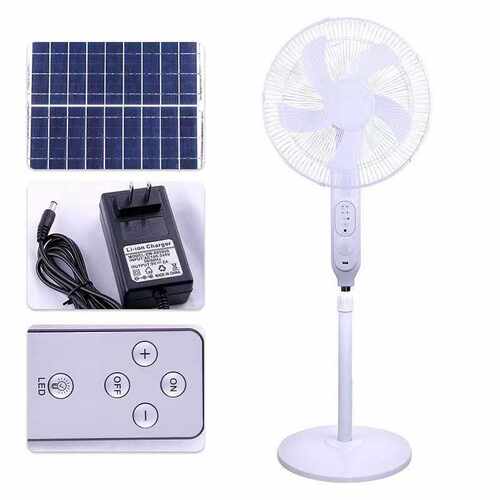 厂家直供16寸12寸太阳能充电风扇12V落地扇户外立式风扇solar fan