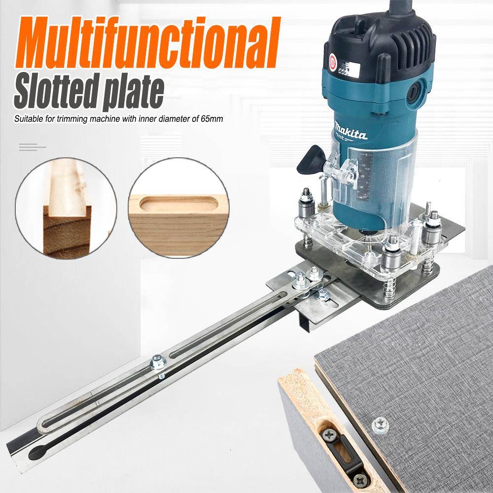 二合一连接件开槽器衣橱柜隐形扣件合页开孔器模具修边机木工工具