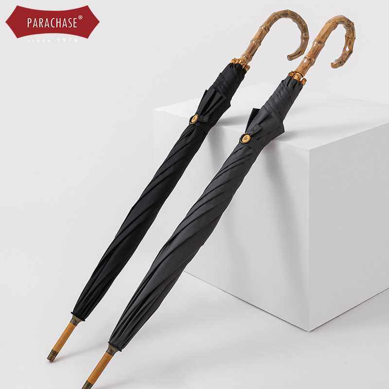 PARACHASE竹节轻奢手动长柄伞男士商务直杆伞复古绅士广告伞雨伞,鲜花速递/花卉仿真/绿植园艺,其它园艺用品,淘宝优惠券,粉丝福利购,淘宝优惠卷