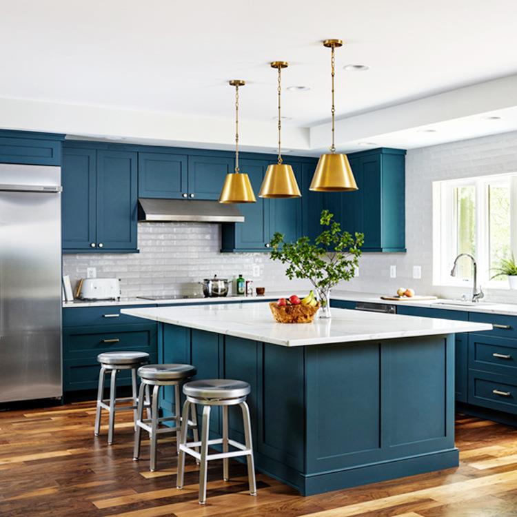 北欧开放式大理石厨房岛台餐边柜橱柜操作柜简约储物柜组合