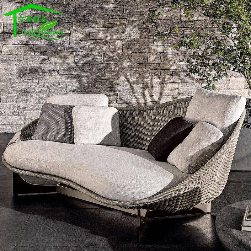 户外沙发别墅露台隔层北欧家具休闲网红椅子防水客厅创意单人椅