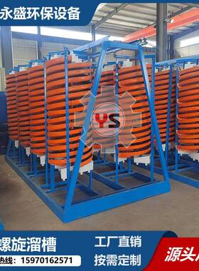 实验室小型5LL600玻璃钢螺旋溜槽选矿设备钛铁矿提纯螺旋溜槽厂家