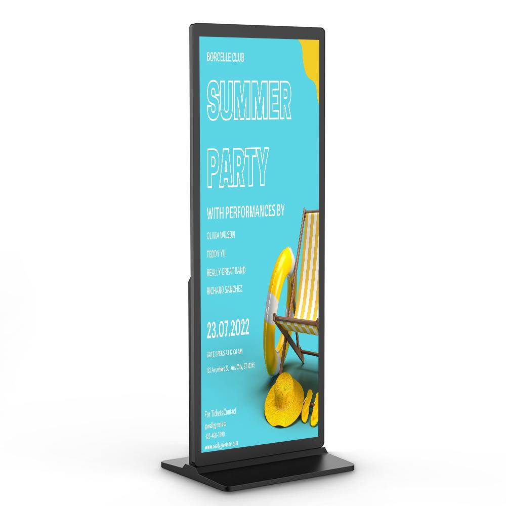 65寸全面屏液晶广告显示屏4KLCD数字标牌菜单板餐厅售货亭