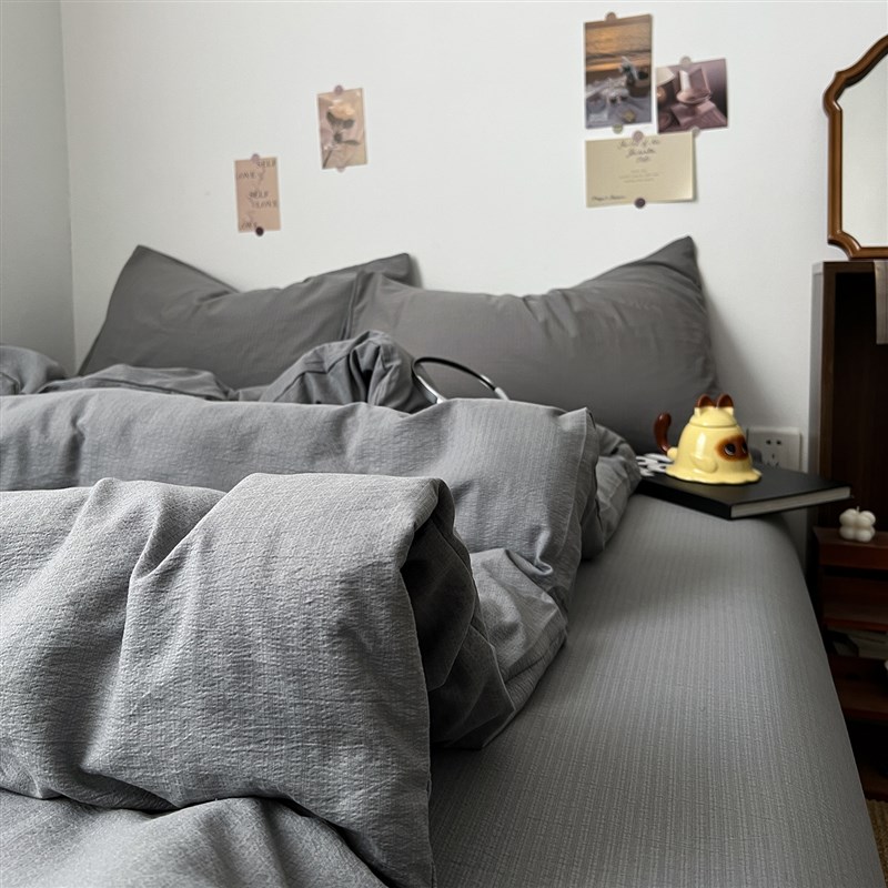 A类床上四件套全棉2025新款被套被罩床单学生宿舍三件套床笠4