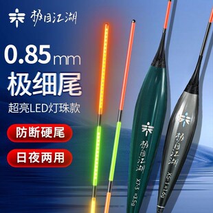 米极目江湖电子夜光漂高灵敏日夜两用浮漂硬尾鲤鲫鱼漂尾咬钩变色