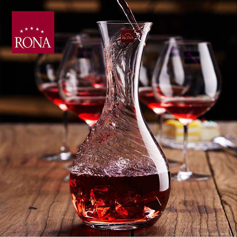 进口洛娜RONA透明玻璃专业醒酒器红酒分酒器 倒酒器家用酒壶