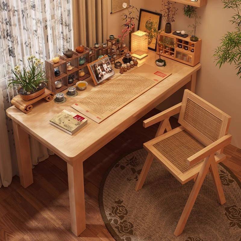 实木书法桌家用书桌写字桌阳台电脑桌办公桌小户型国学桌毛笔桌子