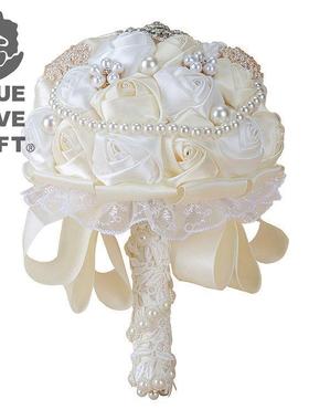 weeding手捧花婚庆用品 高档水钻手工手捧花结婚用品厂家