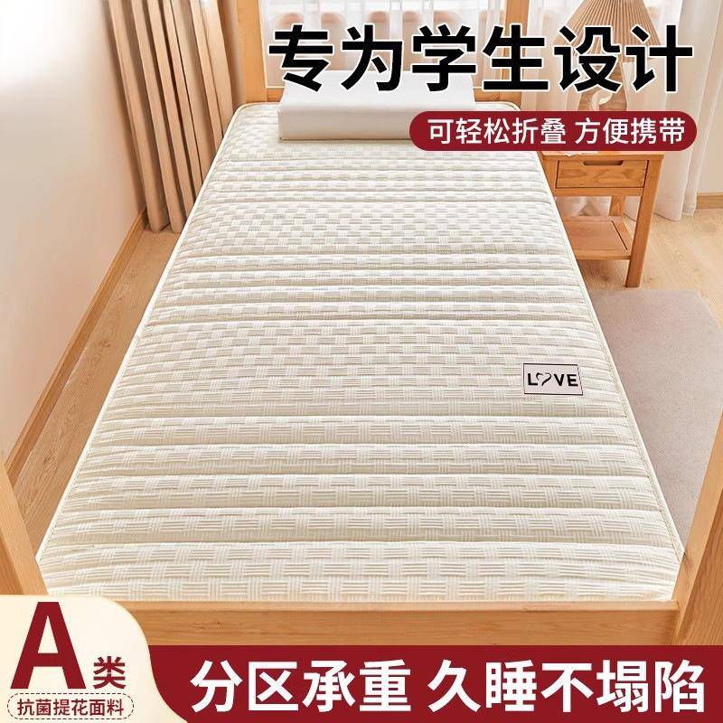 乳胶床垫遮盖物家用卧室软垫子榻榻米学生海绵垫单人床褥租房专用