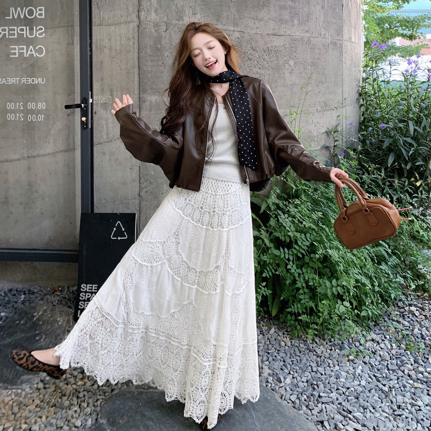 美拉德短款皮衣外套女2026春季新款时尚潮流酷飒小个子机车风夹克