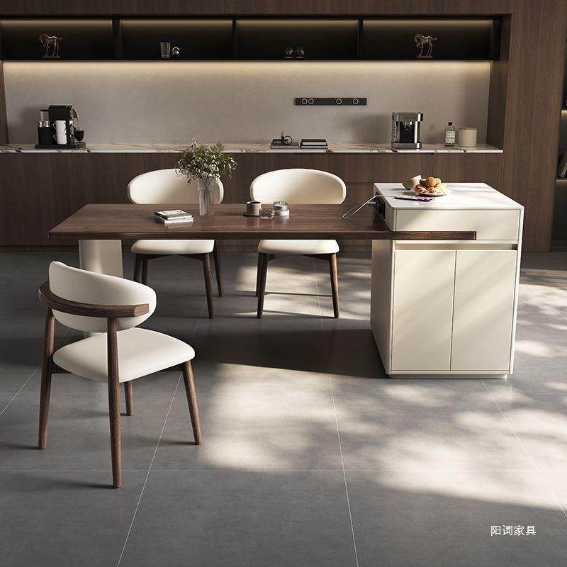 现代简约全实木岛台餐桌一体小户型家用可伸缩高级轻奢餐桌椅组合,3C数码配件,其它配件,淘宝优惠券,粉丝福利购,淘宝优惠卷