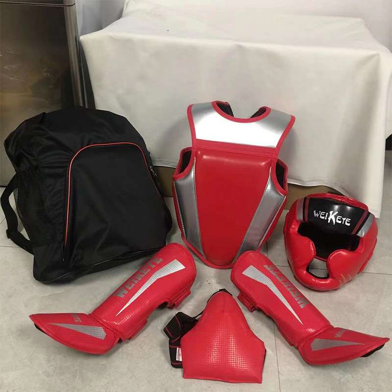 拳击训练护具泰拳MMA自由搏击训练武术连膝护腿连体护脚背通用