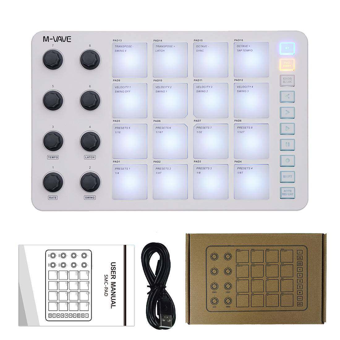 MIDI控制器便携式键盘控制器RGB背光打击垫DJ音乐编曲键盘控