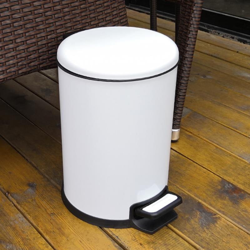5L 7L 8L 10L 12L圆形不锈钢家用垃圾桶客厅房间厨房脚踏缓降
