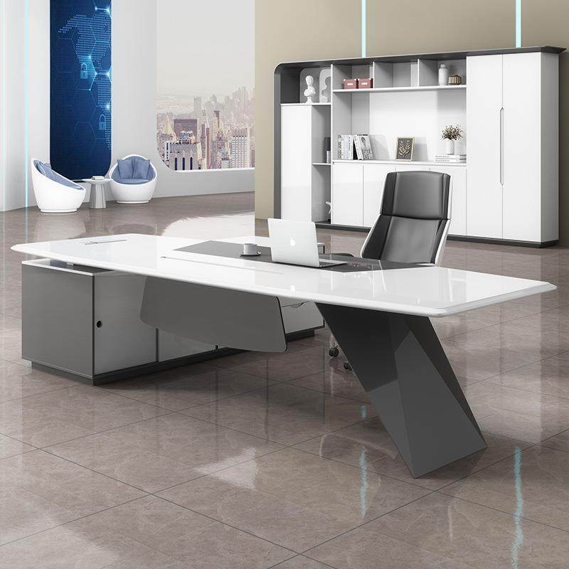 白色烤漆老板桌简约现代办公桌创意总裁桌时尚主管大班台经理桌,3C数码配件,其它配件,淘宝优惠券,粉丝福利购,淘宝优惠卷