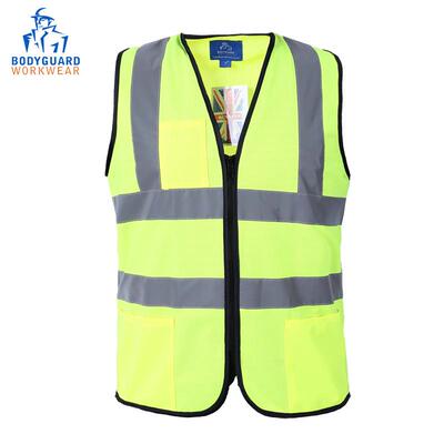 博迪嘉 CN034荧光反光背心 户外施工环卫工反光马甲背心安全服