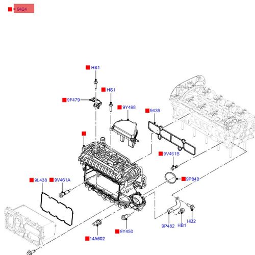 适用福特19翼虎20蒙迪欧1.5T 国六 发动机进气歧管 DS7G-9424-KA